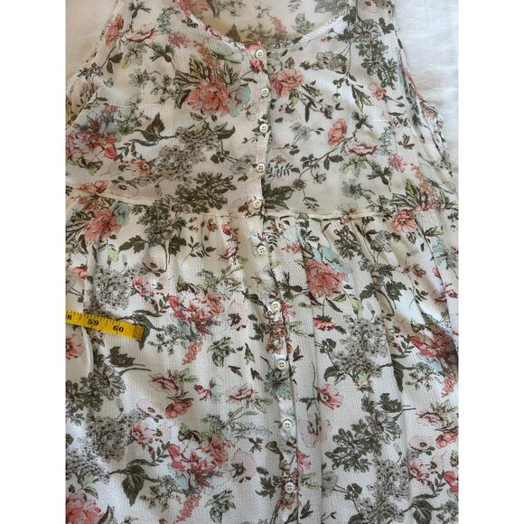 Frye Button Down Floral Midi Dress XL Cottage Core Prairie Folk Garden Pattern - Picture 12 of 12